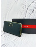 TUMI GRAINED CALF LEATHER LONG ZIPPY WALLET 