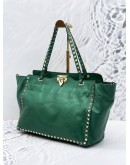 VALENTINO GARAVANI ROCKSTUD CALFSKIN LEATHER TOTE BAG