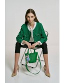 (BRAND NEW) VC VINSON CANDICE BESNPICO IN GREEN PEBBLED LEATHER -FULL SET-