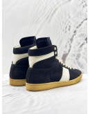 YSL SAINT LAURENT SUEDE LEATHER AND CALF LEATHER MEN’S HIGH CUT SNEAKERS