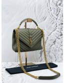 YSL SAINT LAURENT MEDIUM COLLEGE GRAINED CALF LEATHER BAG