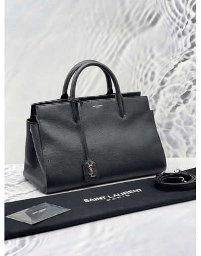 (RAYA SALE) YSL SAINT LAURENT CABAS RIVE GAUCHE GRAINED CALFSKIN LEATHER BAG