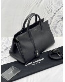 (RAYA SALE) YSL SAINT LAURENT CABAS RIVE GAUCHE GRAINED CALFSKIN LEATHER BAG