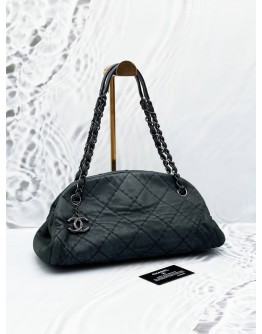 CHANEL JUST MADEMOISELLE QUITED IRIDESCENT CALFSKIN LEATHER BAG 