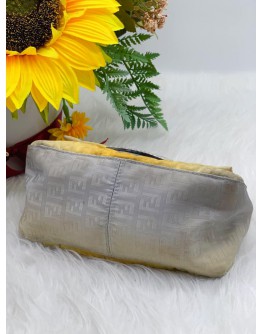 Fendi Silver/ Yellow Zucchini Baguette Bag