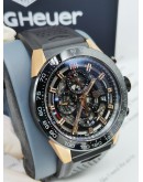 TAG HEUER CARRERA SKELETON ROSE GOLD MEN'S WATCH 45MM AUTOMATIC FULL SET 
