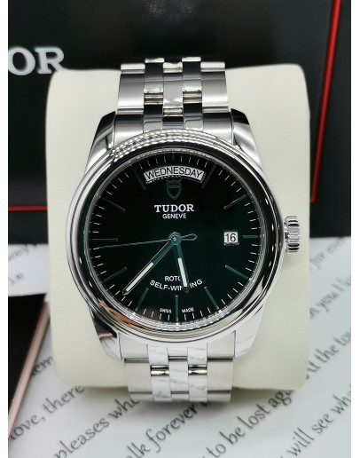 TUDOR GLAMOUR DAY DATE UNISEX WATCH 39MM AUTOMATIC FULL SET