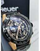 TAG HEUER CARRERA SKELETON ROSE GOLD MEN'S WATCH 45MM AUTOMATIC FULL SET 